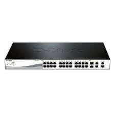 D-Link DES-1210-28 24-Port 10/100BaseT + 2-Port 10/100/1000BaseT ports + 2 Combo 1000BaseT/SFP ports Smart Switch