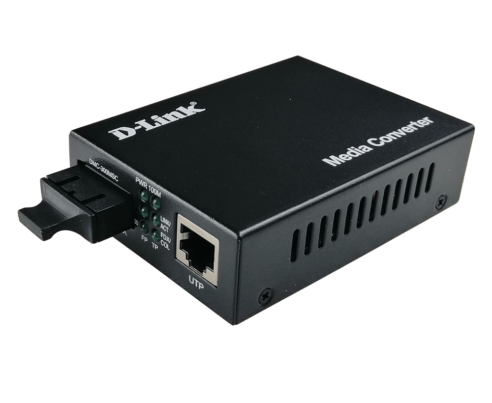 D-Link DMC-805P 10/100/1000Base-T Gigabit PoE Twisted-pair to SFP (Mini GBIC) Slot Gigabit PoE Media Converter EU/UK plug