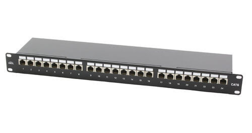 [NPP-6A1BLK242] D-Link 24 Port Cat6A Unshielded Fully Loaded Punch Down Patch Panel - Keystone Type -1U- Black Colour