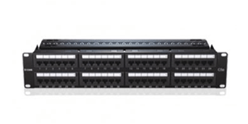 [NPP-C61BLK481] D-Link 48 Port Cat6 Unshielded Fully Loaded Punch Down Patch Panel - Keystone Type - 2U - Black Colour