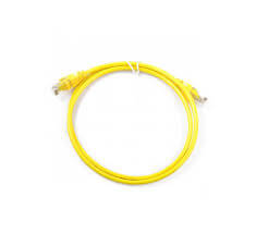 [NCB-C6UYELR1-2] D-Link Cat6 UTP 24 AWG PVC Round Patch Cord - 2m - Yellow Colour