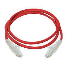 [NCB-6AUREDR1-1] D-Link Cat6A 10G UTP 24 AWG PVC Round Patch Cord - 1m - Red Colour