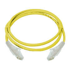 [NCB-6AUYELR1-1] D-Link Cat6A 10G UTP 24 AWG PVC Round Patch Cord - 1m - Yellow Colour