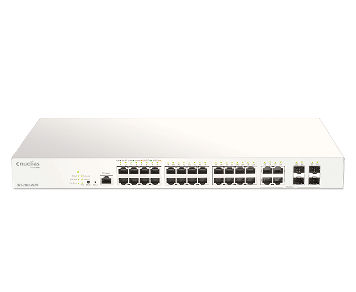 [DBS-2000-28MP] D-Link DBS-2000-28MP 24-Ports 10/100/1000Mbps PoE + 4-Ports Combo GE/SFP Cloud Networking Switch
