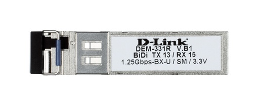 [DEM-331R] D-Link DEM-331R Gigabit WDM Single-Mode 40KM SFP Transceiver (TX-1310/RX-1550 nm)
