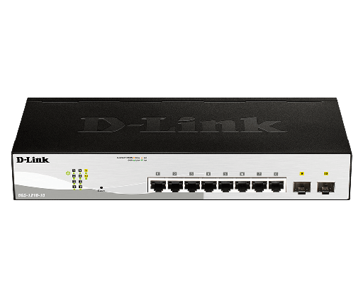 [DGS-1210-10/E] D-Link DGS-1210-10/E 8 Port 10/100/1000Base-T ports + 2 SFP ports Web Smart Switch