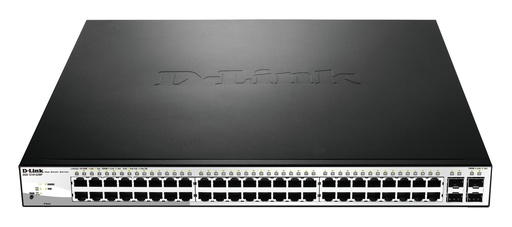 [DGS-1210-52MP] D-Link DGS-1210-52MP 48-Port 10/100/1000BaseT PoE + 4 Combo 1000BaseT/SFP ports Web Smart Switch, 370W PoE budget. (802.3af/802.3at support)