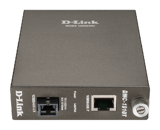 [DMC-1910T/E] D-Link DMC-1910T/E 1000Base-T UTP to 1000Base-LX SM SC Gigabit Dual Wave Length Fiber Media Converter TX (Up to 15km)
