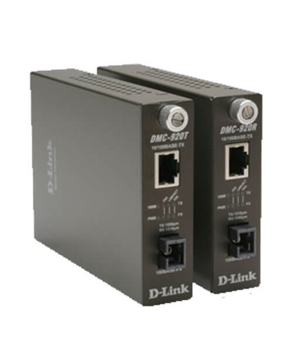 [DMC-920T/E] D-Link DMC-920T/E 10/100Base-TX to 100Base-FX Single-Fiber Media Converter (TX-1550/RX-1310 nm)