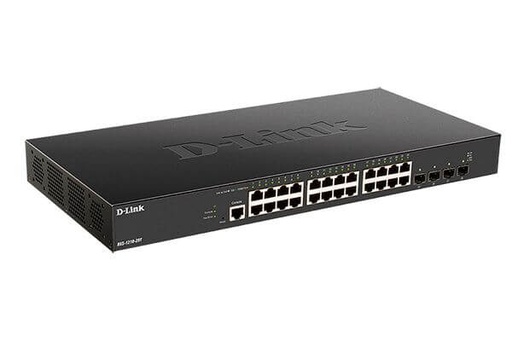 [DXS-1210-28T] D-Link DXS-1210-28T 10G Smart Switch with 24-port 10GBASE-T and 4-port 10G SFP+/25G SFP28 ports