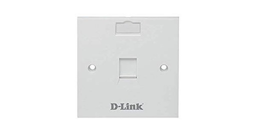 [NFP-0GRY11] D-Link Single Faceplate Accepts One Keystone Jack with Shutter & ID Plate - 86*86 mm - Grey Colour - Square