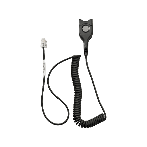 [005362] Sennheiser CSTD 01 Standard Bottom cable:EasyDisconnect to Modular Plug - Coiled cable - code 01