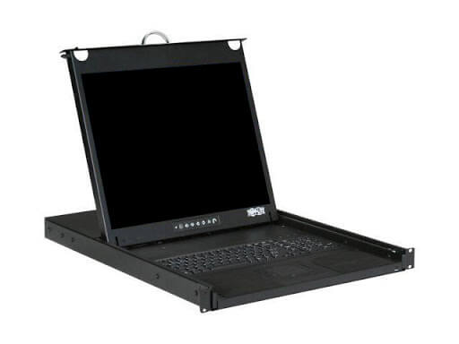 8 Port 19" LCD KVM Sliding Drawer Rackmount Switch with 8 VGA/USB Console Cables