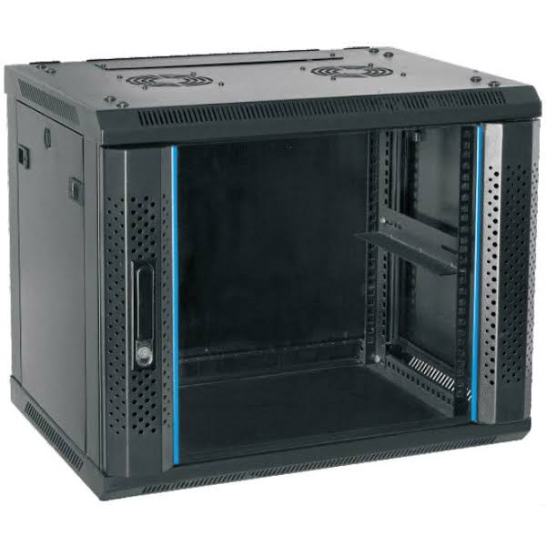 [NWR-4U-6045-BL-GL] D-Link 4U(600*450mm) wall mount rack with glass door