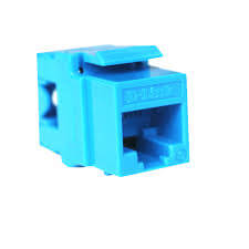 CAT6 RJ45 Keystone Jacks - V-Max Series Blue (50 Pack) For Network Installation & Patch Panels
