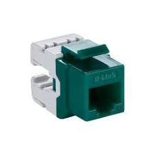 D-Link Cat6 UTP 180 Punch Down Keystone Jack - Green Colour