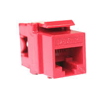 D-Link Cat6 UTP 180 Punch Down Keystone Jack - Red Colour