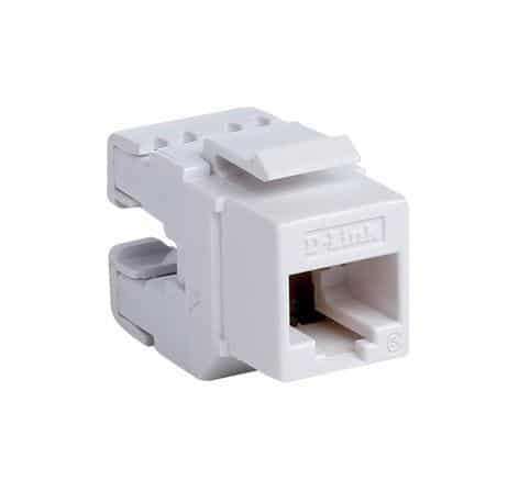 [NKJ-C6TWHI1B21] D-Link Cat6 UTP 180 Tool-Less Keystone Jack - White Colour