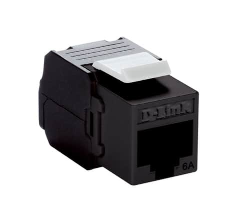 [NKJ-6ABLK1B21] D-Link Cat6A - 10G UTP 180 Tool-less Keystone Jack - Black Colour