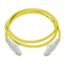 [NCB-6AUYELR1-1] D-Link Cat6A 10G UTP 24 AWG PVC Round Patch Cord - 1m - Yellow Colour