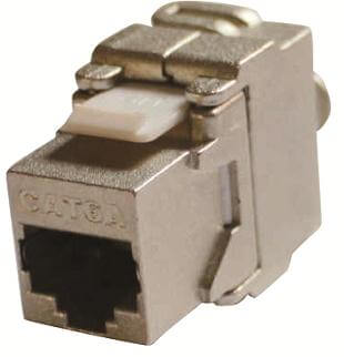 [NKJ-6ASMET2B21] D-Link Cat6A Shielded FTP 180 Tool Less Keystone Jack- Metallic