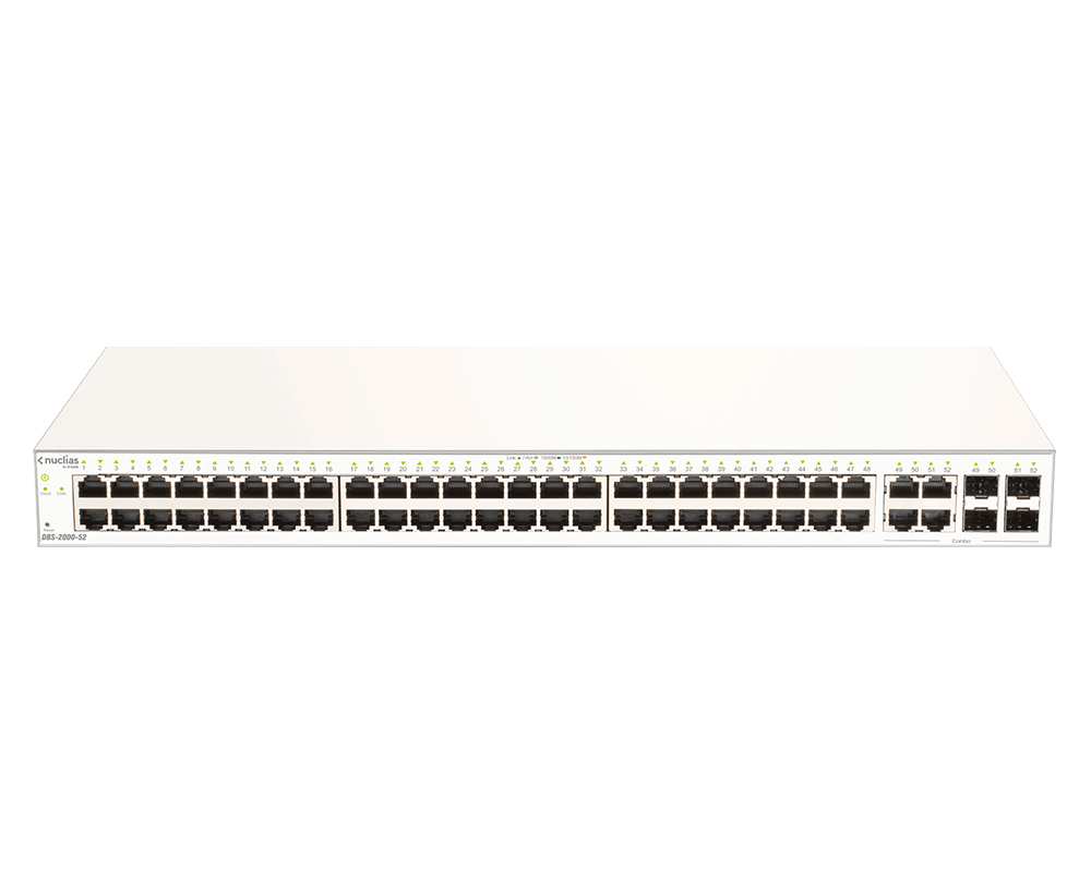 D-Link DBS-2000-52 48-Ports 10/100/1000Mbps + 4-Ports Combo GE/SFP Cloud Networking Switch