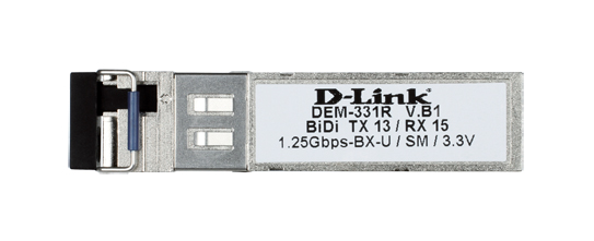 D-Link DEM-331R Gigabit WDM Single-Mode 40KM SFP Transceiver (TX-1310/RX-1550 nm)