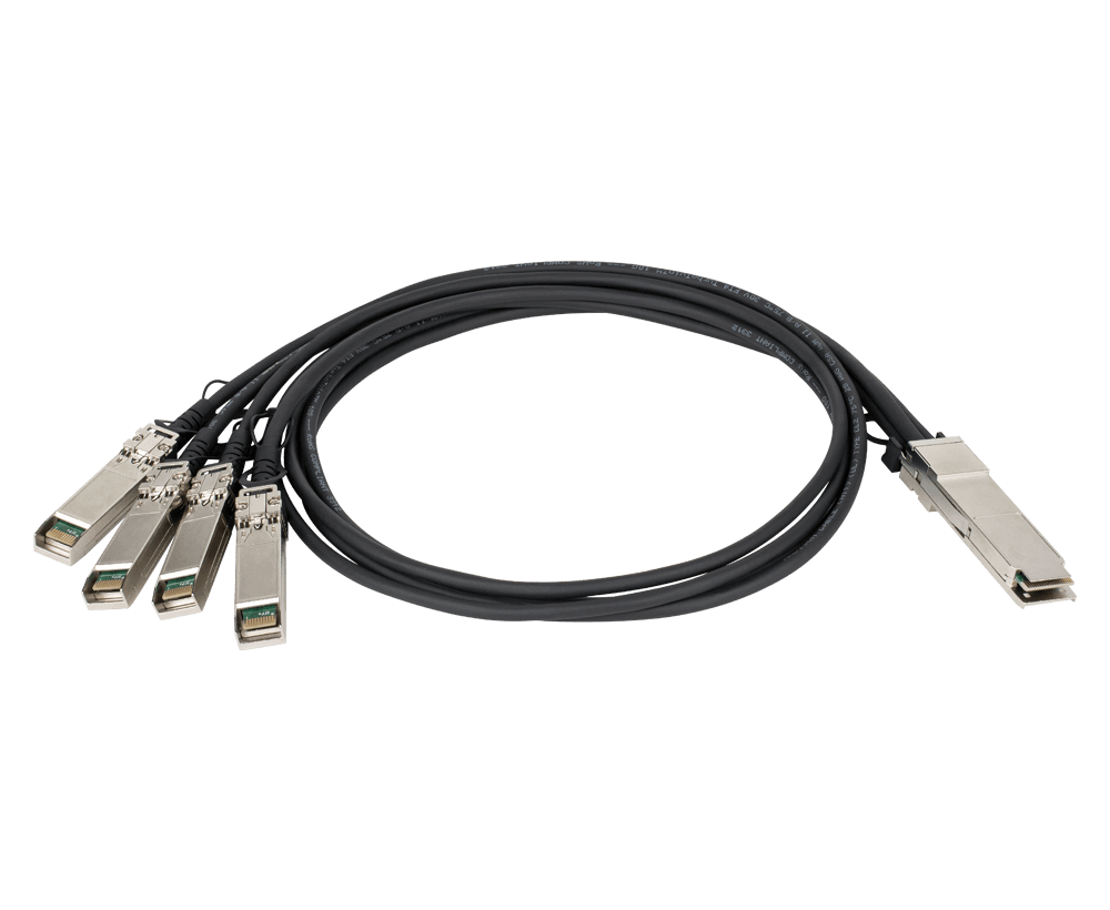 D-Link DEM-CB100QXS-4XS 1M 40G QSFP+ to 4-port 10G SFP+ Direct Attach Cable for DXS-3600-EM-4QXS
