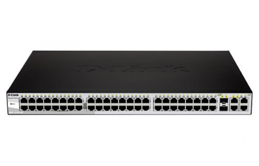 D-Link DES-1210-52 48-Port 10/100BaseT + 2-Port 10/100/1000Mbps Copper + 2 Combo Copper/SFP Smart Switch