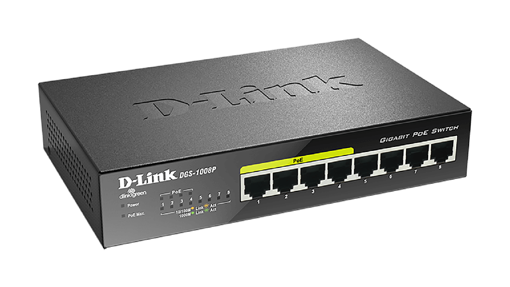 [DGS-1008P] D-Link DGS-1008P | 8-Port Gigabit PoE Unmanaged Desktop Switch