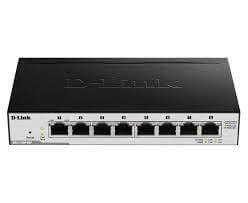 D-Link DGS-1100-08PV2 8 port 10/100/1000Mbps PoE Easy Smart green switch, 64W power budget, EU/UK power plug