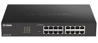 D-Link DGS-1100-18PV2 16 Ports 10/100/1000Mbps PoE+ Smart Gigabit Switch with 2 combo 1000Base-T/ SFP ports, 130W PoE power budget