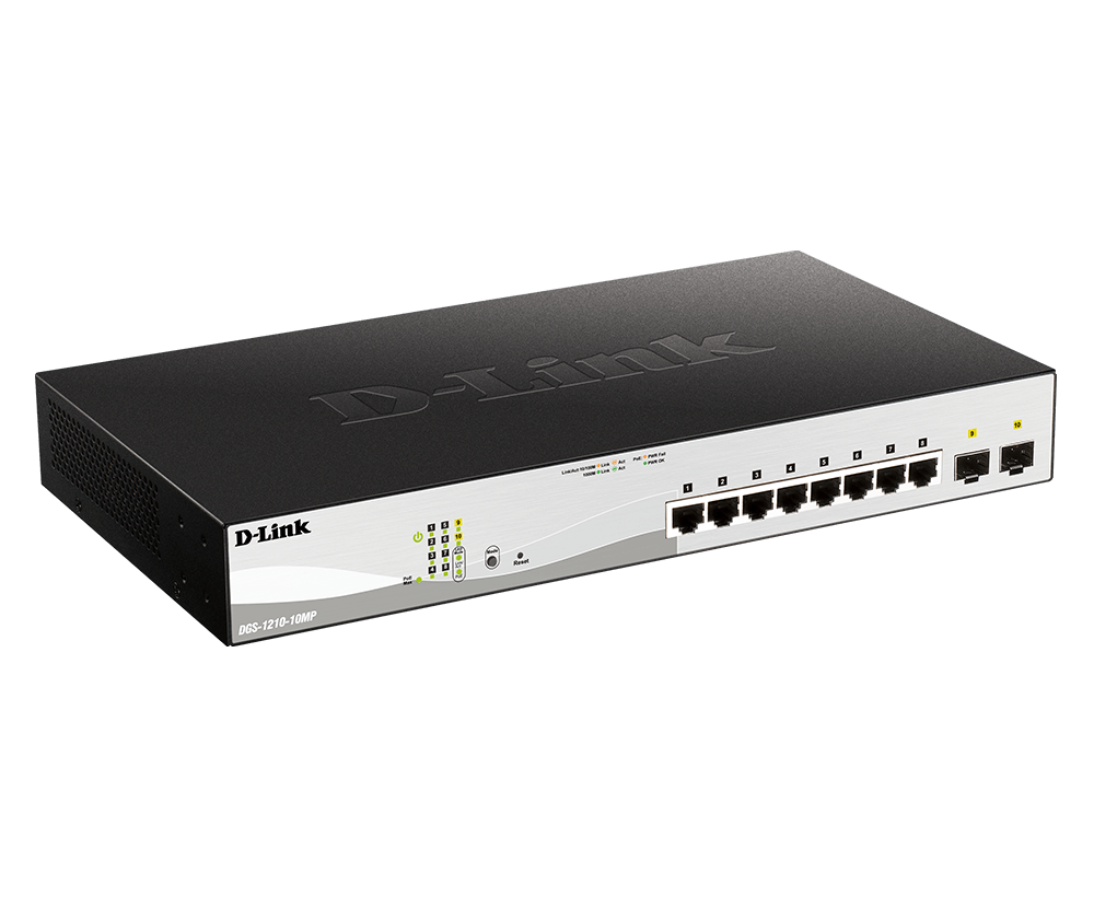 D-Link DGS-1210-10MP | 10-Port Gigabit Smart Managed PoE Switch