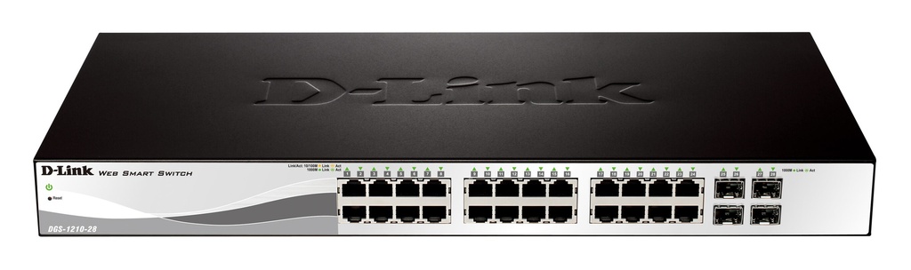[DGS-1210-28] D-Link DGS-1210-28 24-Port 10/100/1000Base-Twith 4 Combo 1000BaseT/SFP ports Smart Switch
