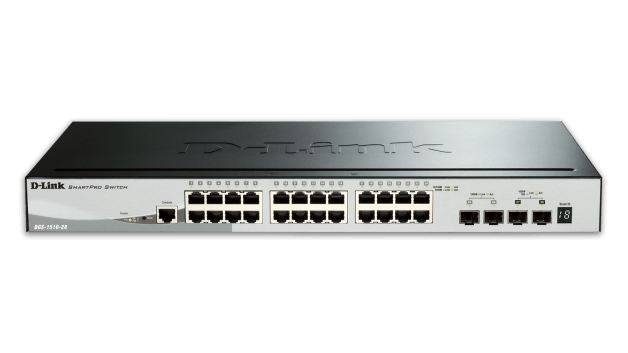 D-Link DGS-1510-28X 24 Ports 10/100/1000Mbps + 4 10G SFP+ ports SmartPro Switch,(EU plug)