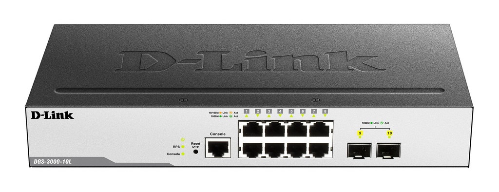 [DGS-3000-10L] D-Link DGS-3000-10L | 10-Port Managed Gigabit Switch