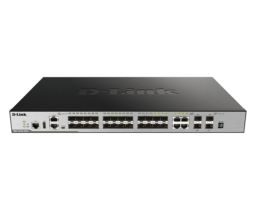D-Link DGS-3630-28SC | 28-Port Managed Gigabit Switch
