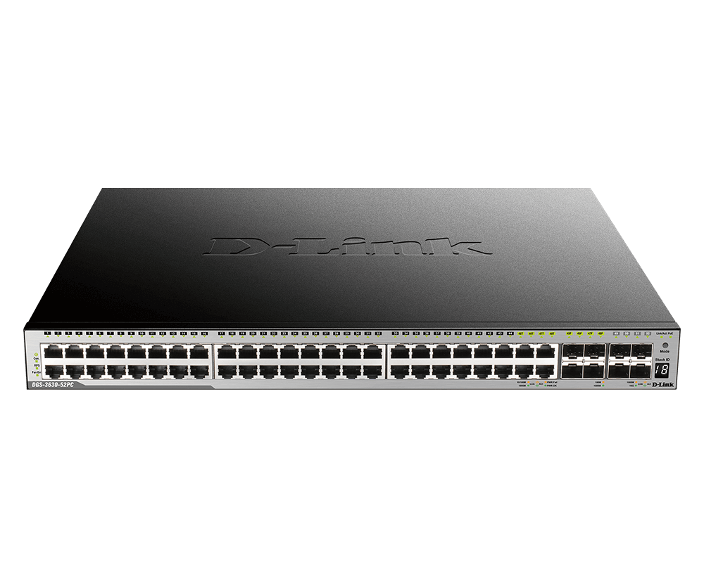 D-Link DGS-3630-52PC | 52-port Managed Gigabit PoE Switch