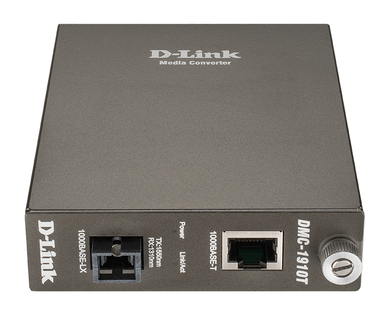 D-Link DMC-1910T/E 1000Base-T UTP to 1000Base-LX SM SC Gigabit Dual Wave Length Fiber Media Converter TX (Up to 15km)