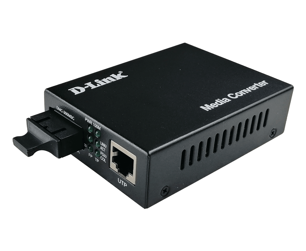 D-Link DMC-300MSC-2 2 Port 10/100Base-TX Fast Ethernet Twisted-pair to 100Base-FX Fast Ethernet Fiber