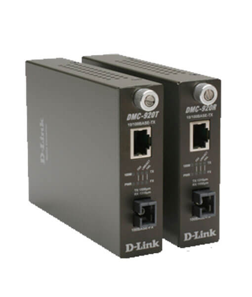 D-Link DMC-920T/E 10/100Base-TX to 100Base-FX Single-Fiber Media Converter (TX-1550/RX-1310 nm)