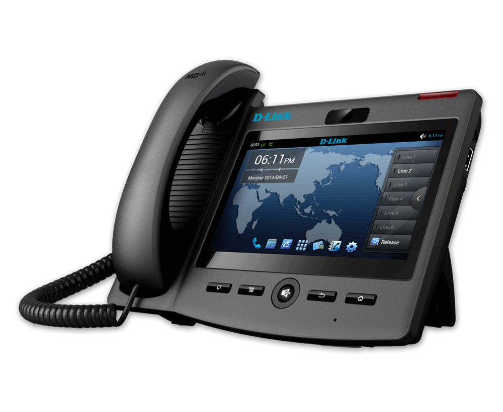 D-Link DPH-860S/B/F2 Video SIP Business PoE IP Phone with 7” Multi Touch Screen