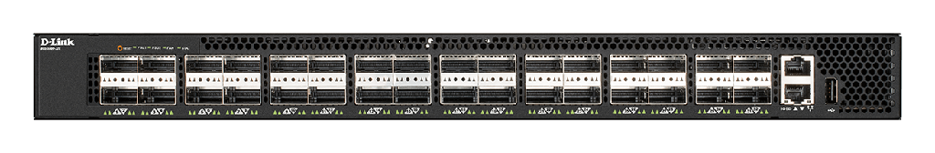 D-Link DQS-5000-32S/AF L3 Managed Data center switch with 32-port 40G QSFP+ interfaces, 2 front-to-back AC PSUs & 4 front-to-back fan modules included