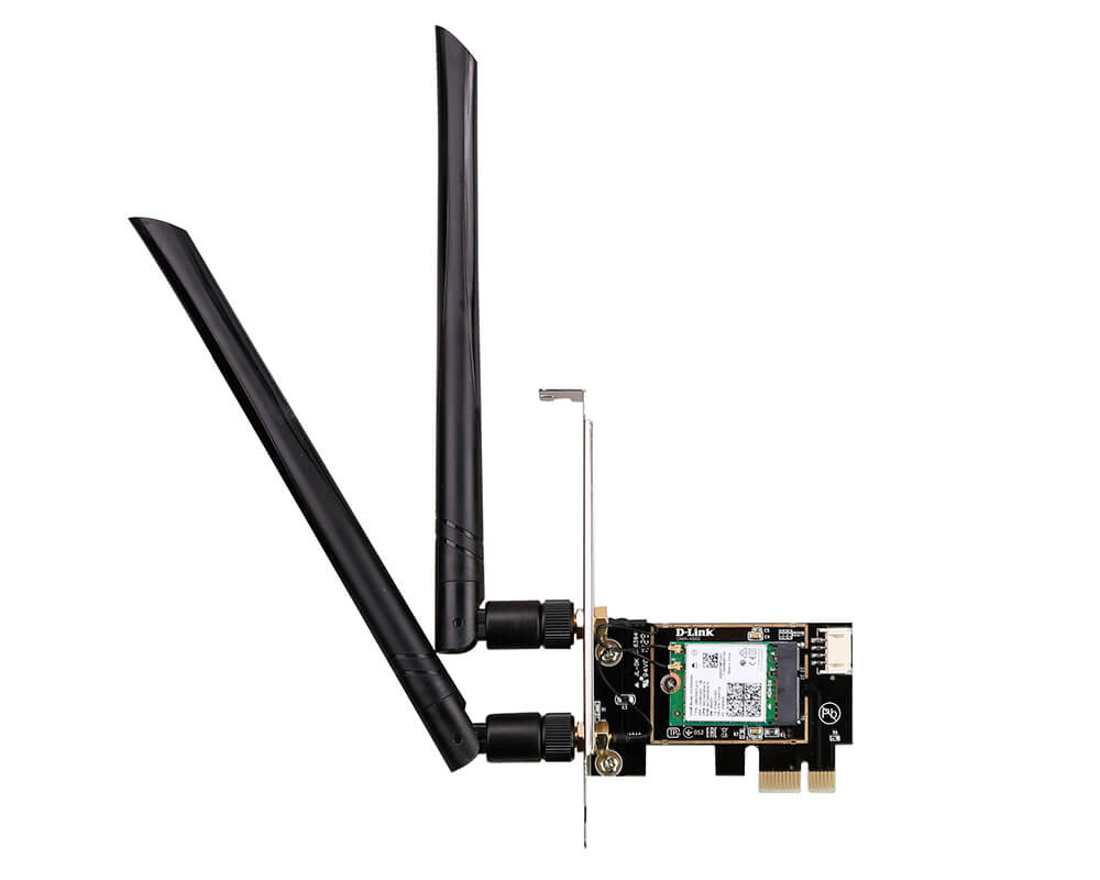 D-Link DWA-X582/NA Wireless AX3000 Wi-Fi 6 MU-MIMO Dual Band (IEEE 802.11a/b/g/n/ac/ax) PCI Express Adapter