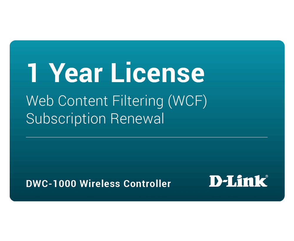 [DWC-1000-WCF-12-LIC] D-Link DWC-1000-WCF-12-LIC License for DWC-1000 supporting WCF for one year