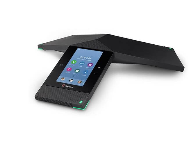 Polycom RealPresence Trio 8800 IP conference phone with built-in Wi-Fi, Bluetooth and NFC.