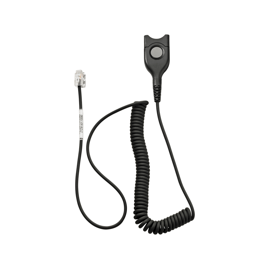 [5363] Sennheiser CSTD 24 Bottom cable:EasyDisconnect to Modular Plug - Coiled cable - code 24