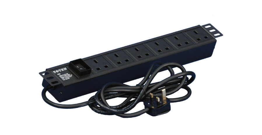 [PD.0602.9000] Toten 6 Way Power Distribution Unit UK Type