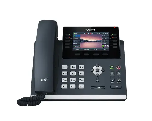 Téléphone IP Yealink T46U - Appareil Professionnel écran 4.3" HD Avec Technologie Vocale Optima