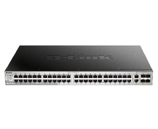 [DGS-3130-54TS] D-Link DGS-3130-54TS 48 10/100/1000BASE-T + 2 10G BASE-T + 4 10G SFP, Lite L3 Stackable Managed Switch (no stacking cable)